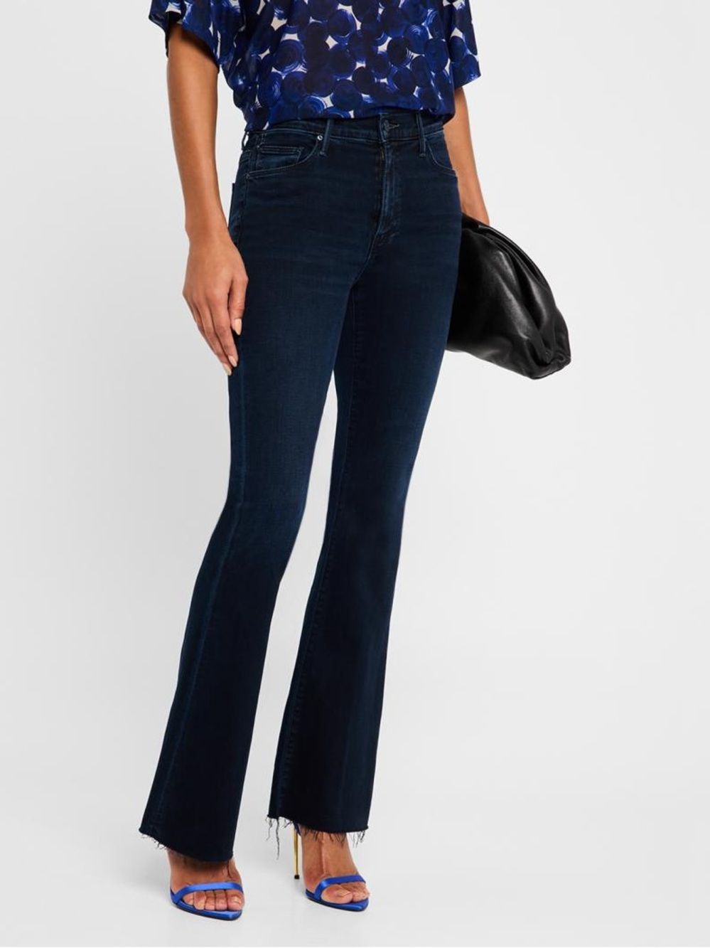 Mother The Weekender Fray Jeans in Chip on my Shoulder wash.